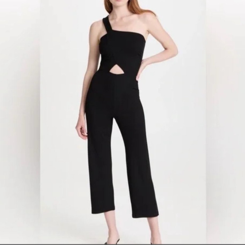 LNA Black Asymmetrical Cutout Jumpsuit